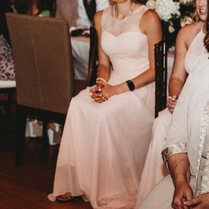 Azazie Pearl Pink bridesmaid dress- pockets!